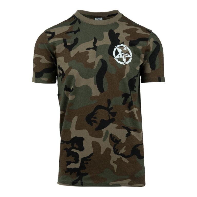 T-shirt manches longues grand col roulé camouflage pour femme • The