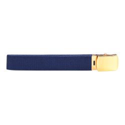Ceinture toile 30mm avec boucle dorée - bleu