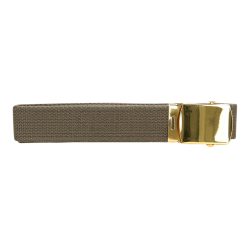 Ceinture toile 30mm avec boucle dorée - sable