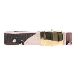 Ceinture toile 30mm avec boucle dorée - camouflage-desert-6clr