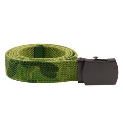 Ceinture toile 30mm avec boucle noire - camouflage-woodland