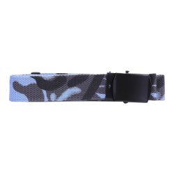 Ceinture toile 30mm avec boucle noire - camouflage-bleu-ciel