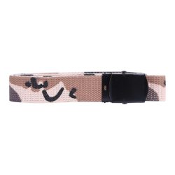 Ceinture toile 30mm avec boucle noire - camouflage-desert-6clr
