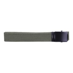 Ceinture toile 30mm avec boucle noire - vert
