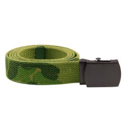 Ceinture toile 30mm avec boucle noire - camouflage-woodland