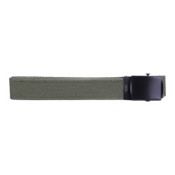 Ceinture toile 30mm avec boucle noire - vert