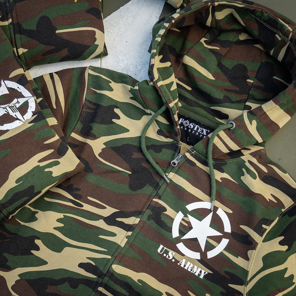 Sweat à capuche avec zip Allied Star U.S. Army – Image 4