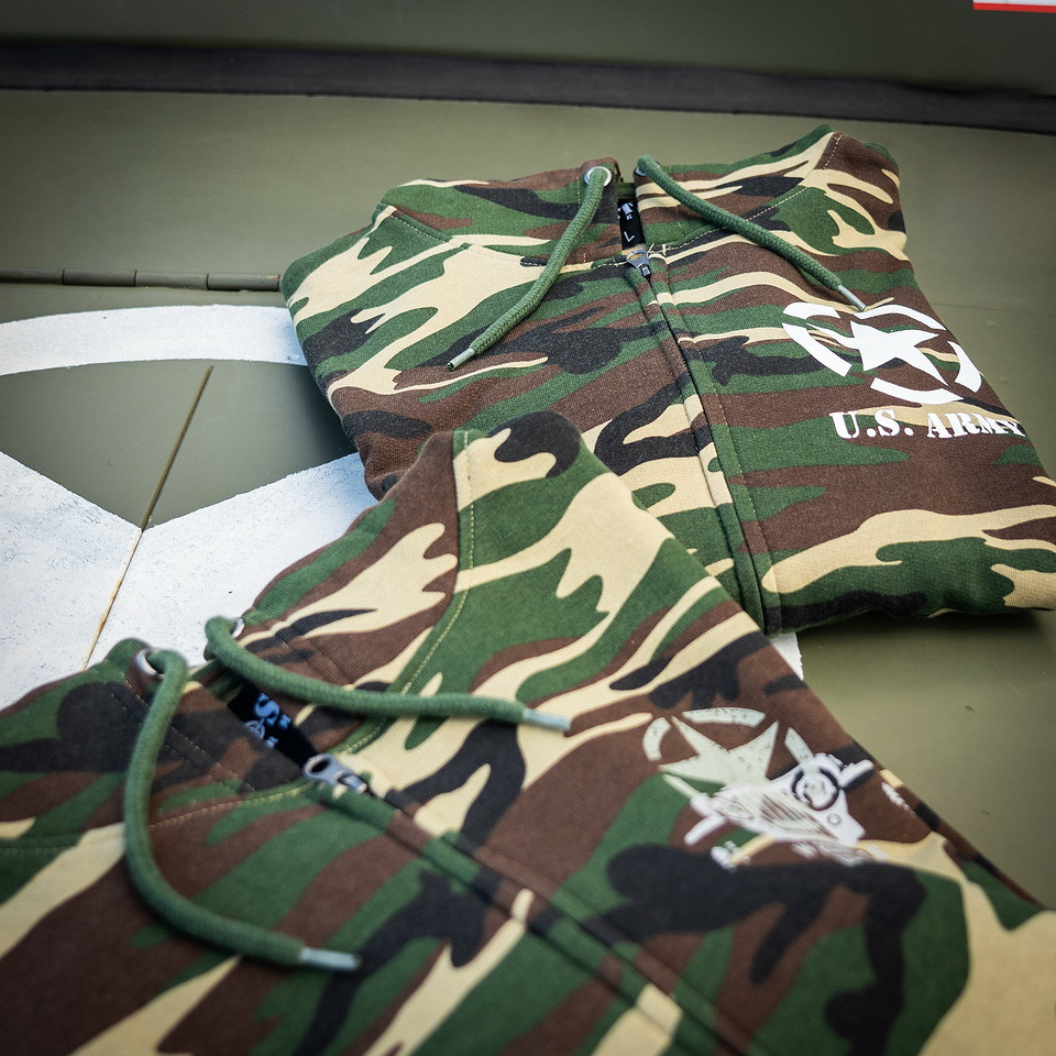 Sweat à capuche avec zip Allied Star U.S. Army – Image 5