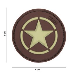 Patch 3D PVC Allied Star marron