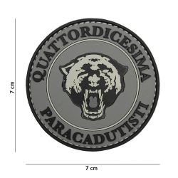 Patch 3D PVC Quattordicesima Paracadutisti gris