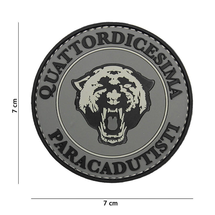 Patch 3D PVC Quattordicesima Paracadutisti gris