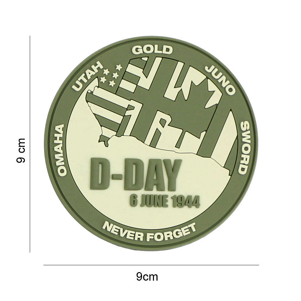 Patch 3D PVC D-Day Never forget Vert – Image 2
