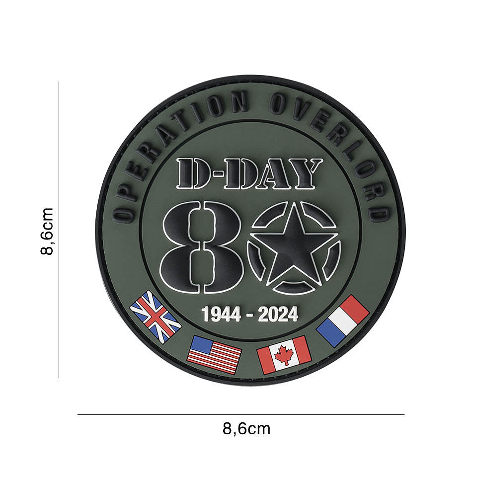 Patch 3D PVC D-DAY 80 drapeaux Alliés #1 – Image 4