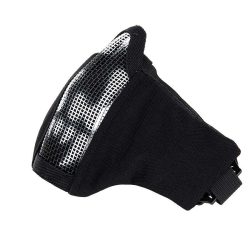 Masque Airsoft grillage et nylon impression Skull - noir