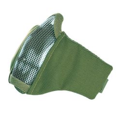 Masque Airsoft grillage et nylon impression Skull - vert