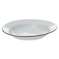 Assiette émaillée blanche