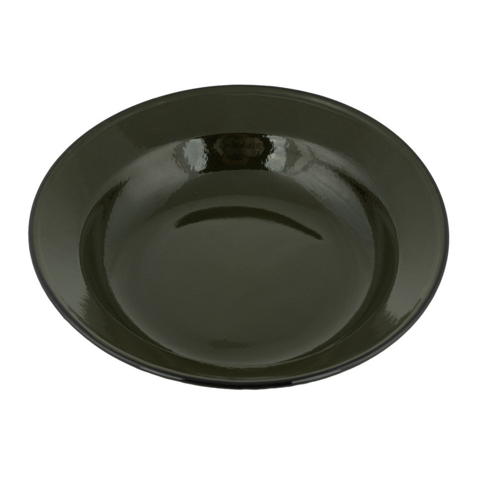 Assiette émaillée verte