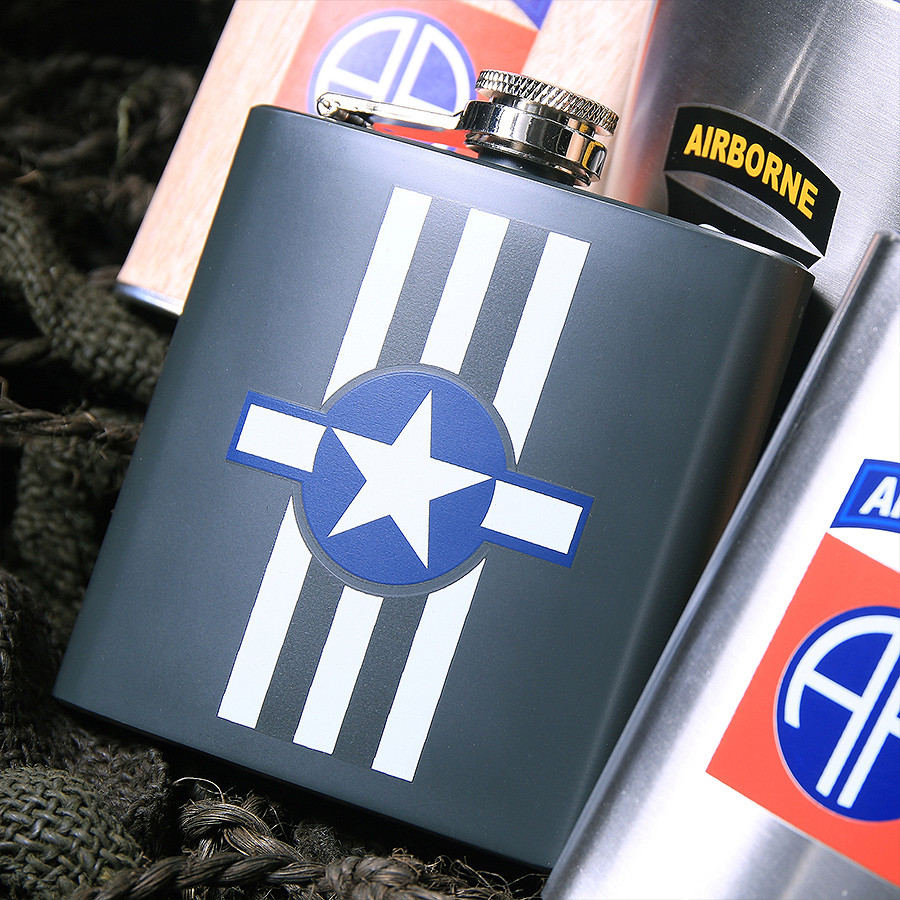 Flasque inox 170ml (6 oz) USAF Invasion Stripes – Image 5