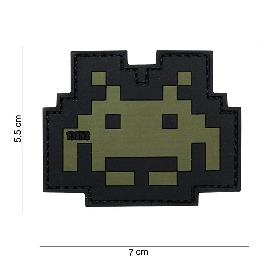 Patch 3D PVC Space invader n°3