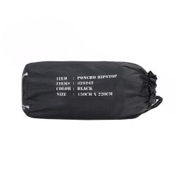 Poncho résistant en Ripstop - noir