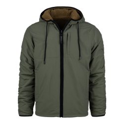 Veste Reversible Sherpa & Softshell Jas - coyote-vert-ranger