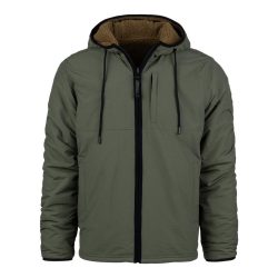 Veste Reversible Sherpa & Softshell Jas - coyote-vert-ranger