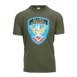 Tee Shirt Allied Airborne vintage - kaki