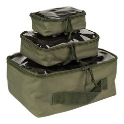Pochettes d&rsquo;organisation transparentes MOLLE 3 pièces - vert