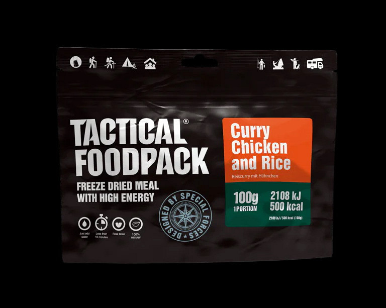 Plat lyophilisé - "Curry de riz et poulet" 100g / 500Kcal