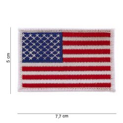 Patch tissu Drapeau USA bordure blanche