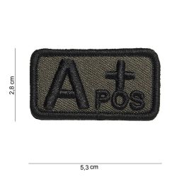 Patch tissu avec velcro "A+" vert
