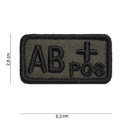 Patch tissu avec velcro « AB+ » vert