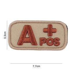 Patch tissu avec velcro « A+ » coyote