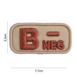 Patch tissu avec velcro « B- » coyote