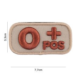 Patch tissu avec velcro « O+ » coyote