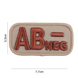 Patch tissu avec velcro « AB- » coyote