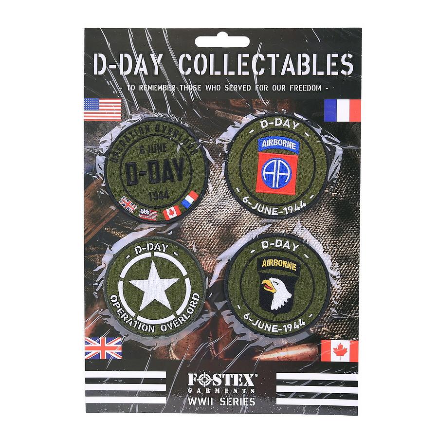 Pack de 4 patchs tissus - collection DDay