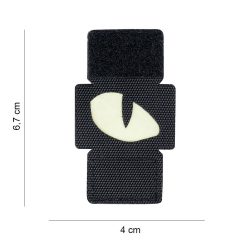 Patch velcro Oeil de chat phosphorescent (noir)
