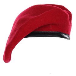 Beret militaire laine - rouge