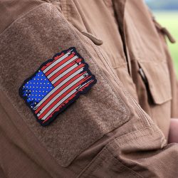 Patch 3D PVC Drapeau USA vintage