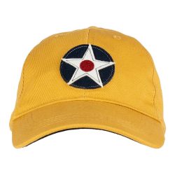 Casquette baseball USAAC jaune - brossée