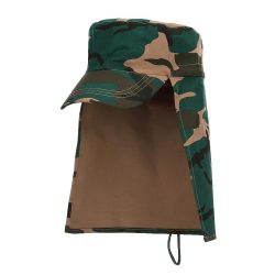 Casquette armée avec protection de nuque - camouflage-woodland