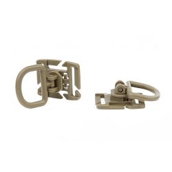 Lot de 2 anneaux D – Système Molle - coyote